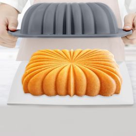 1pc Silicone Toast Cake Pan Rectangle Flower Shaped Cake Baking Pan Baking Tool Toast Pan Cake Mold